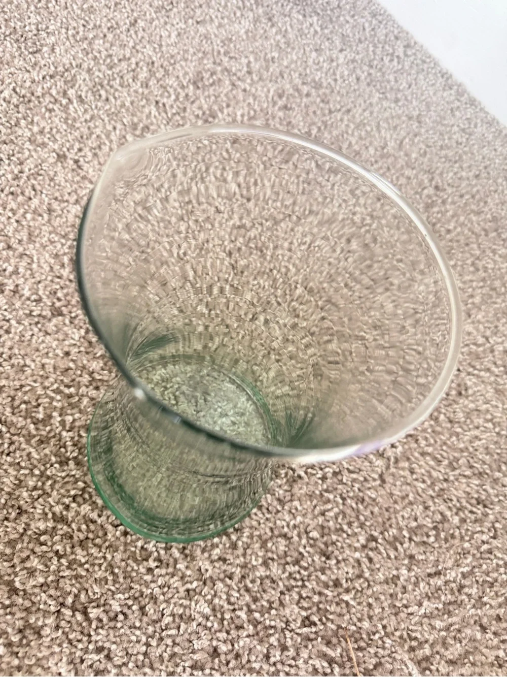 Light Green Textured Glass Vase